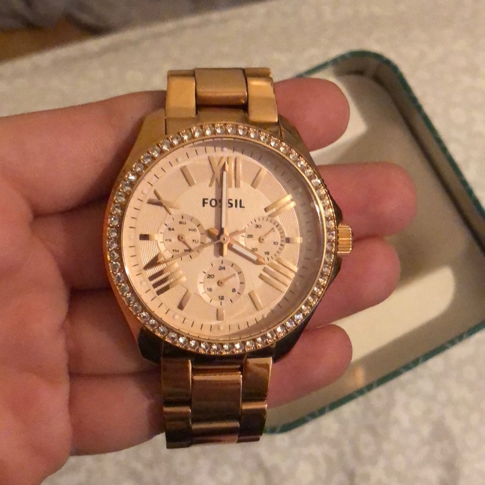 Gold Fossil Watch NWT